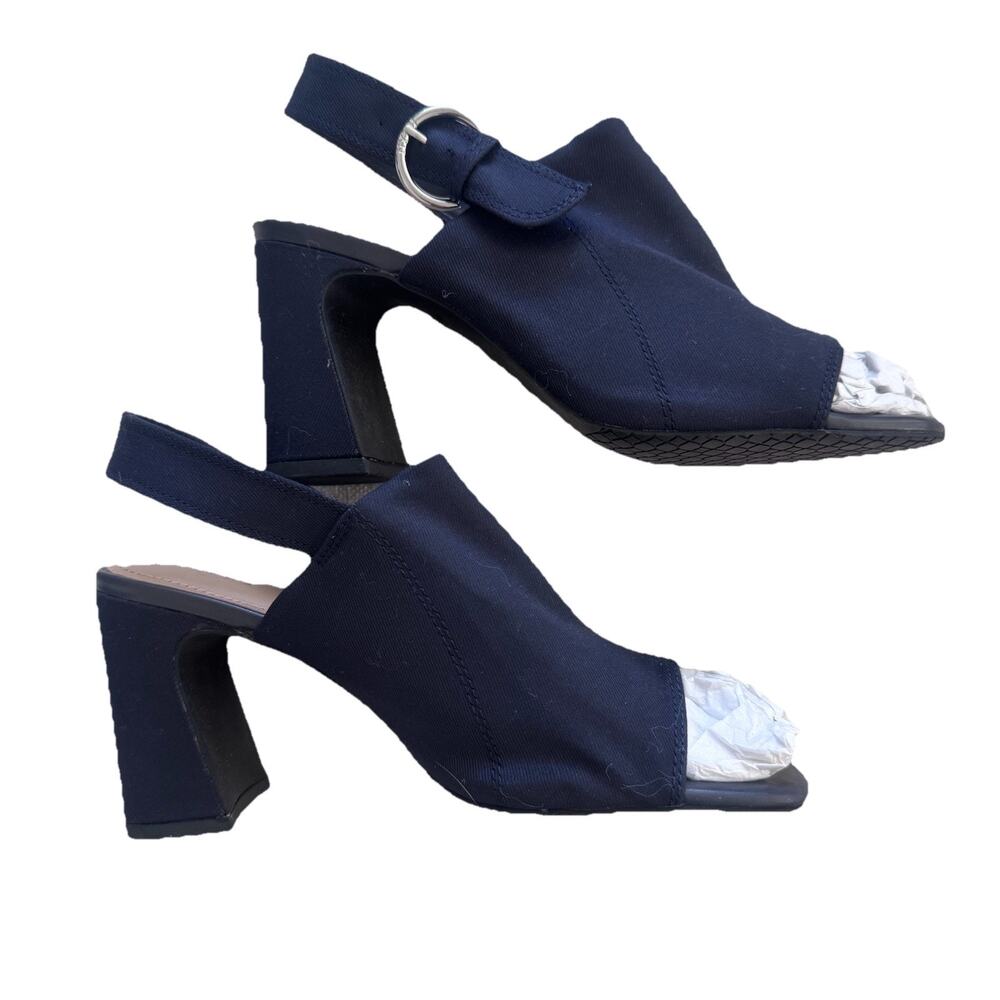 New NYDJ Womens Lyssa Block Heel Sandals Shoes 9 Medium Work Classic